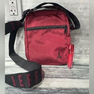 Jeffree Star Valentine Crossbody Bag AND NWOB Velour Liquid Lipstick Pink Kitten